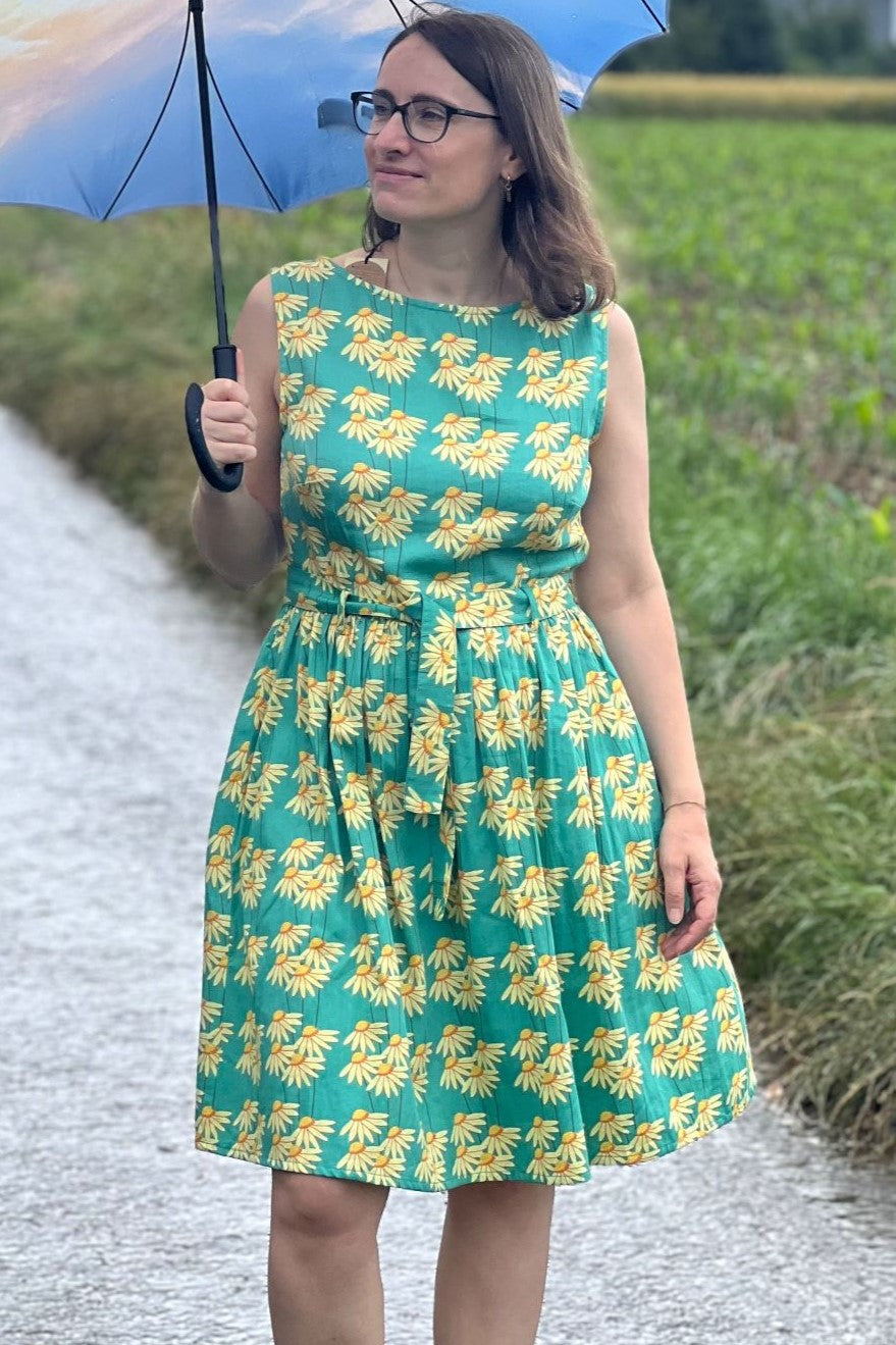 Ärmelloses Kleid, Tall Daisies