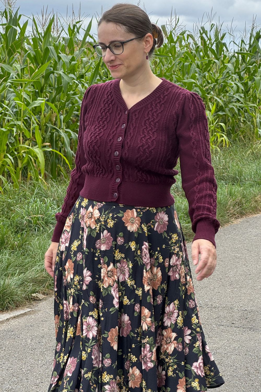 Circle Skirt Crepe, Renoir Black