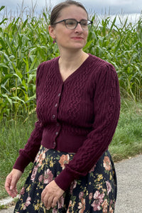 The Ice Breaker Cardigan, Plum