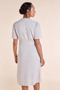 Kleid Button Through Linen Dress, Natural