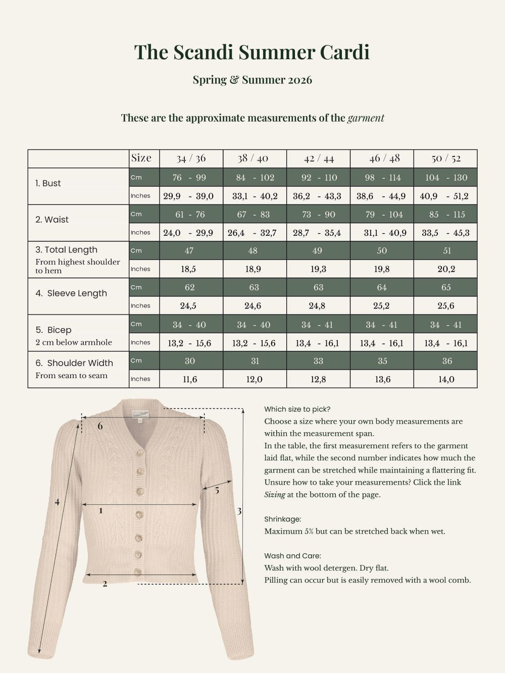 The Scandi Summer Cardi, Sea Green Mélange Wool