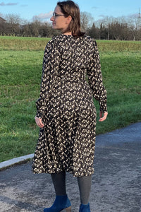 Magnolia Dress Longsleeve, Daisy Black