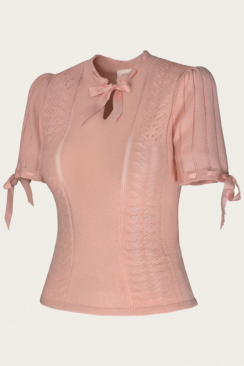 The Coquette Keyhole Top, Petal Pink