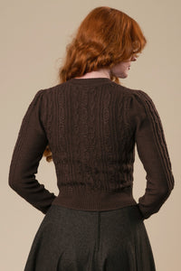 The Ice Skater Cardigan, Chocolate