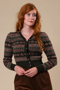 The Fair-est Cardigan, Pine Green