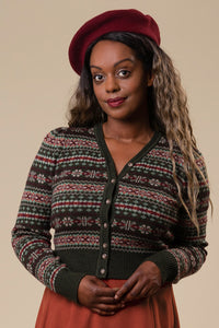 The Fair-est Cardigan, Pine Green