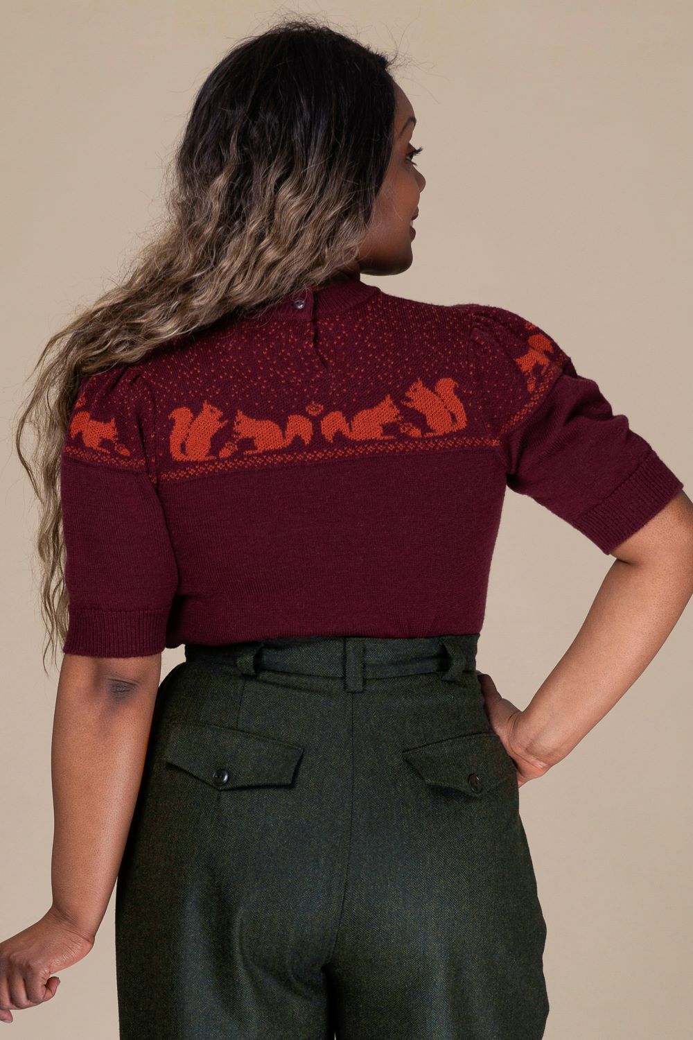 The Nuts-about-you Top, Plum/Rust