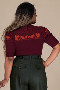 The Nuts-about-you Top, Plum/Rust