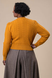 The Ice Breaker Cardigan, Mustard