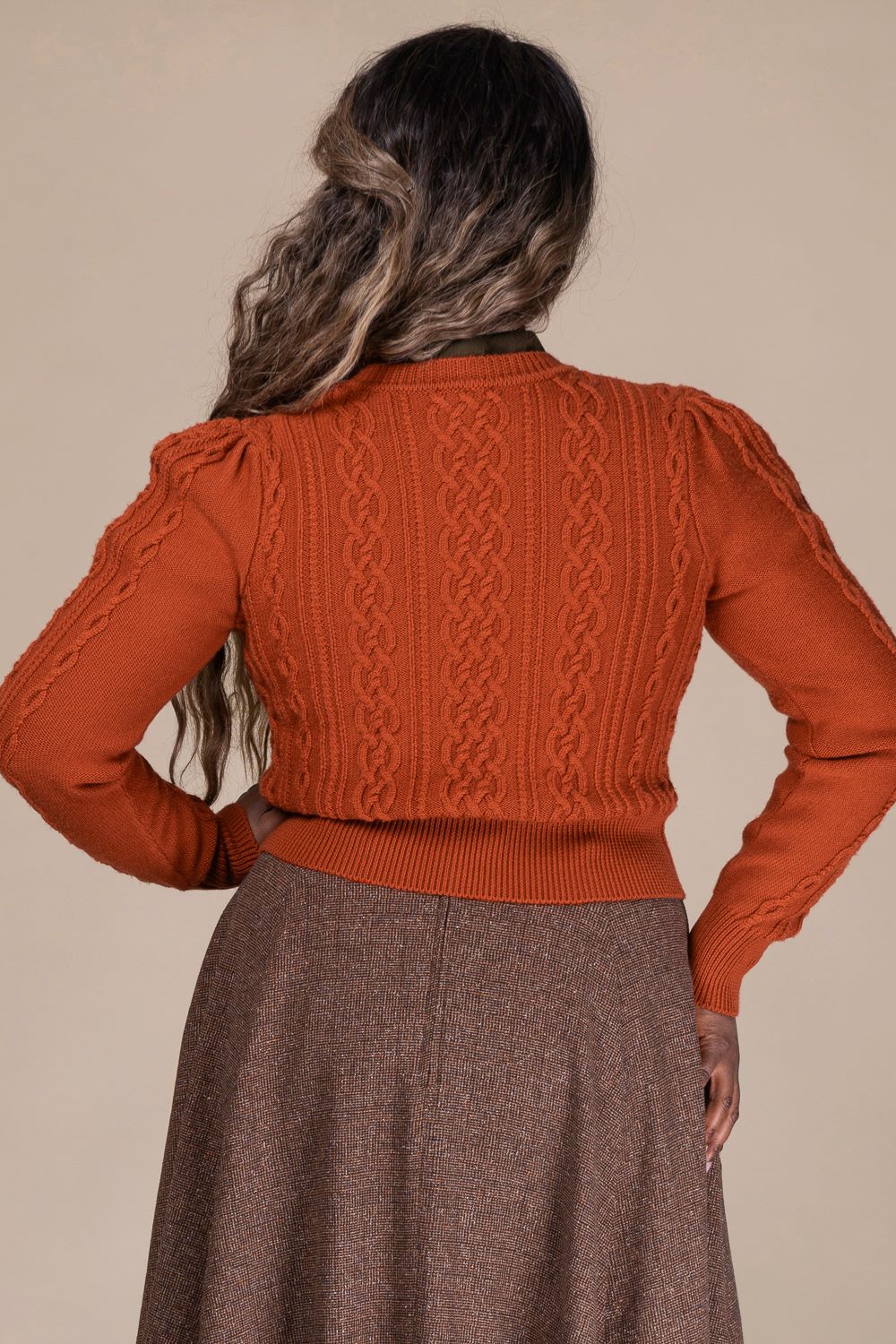 The Ice Breaker Cardigan, Rust