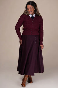 The Ice Breaker Cardigan, Plum