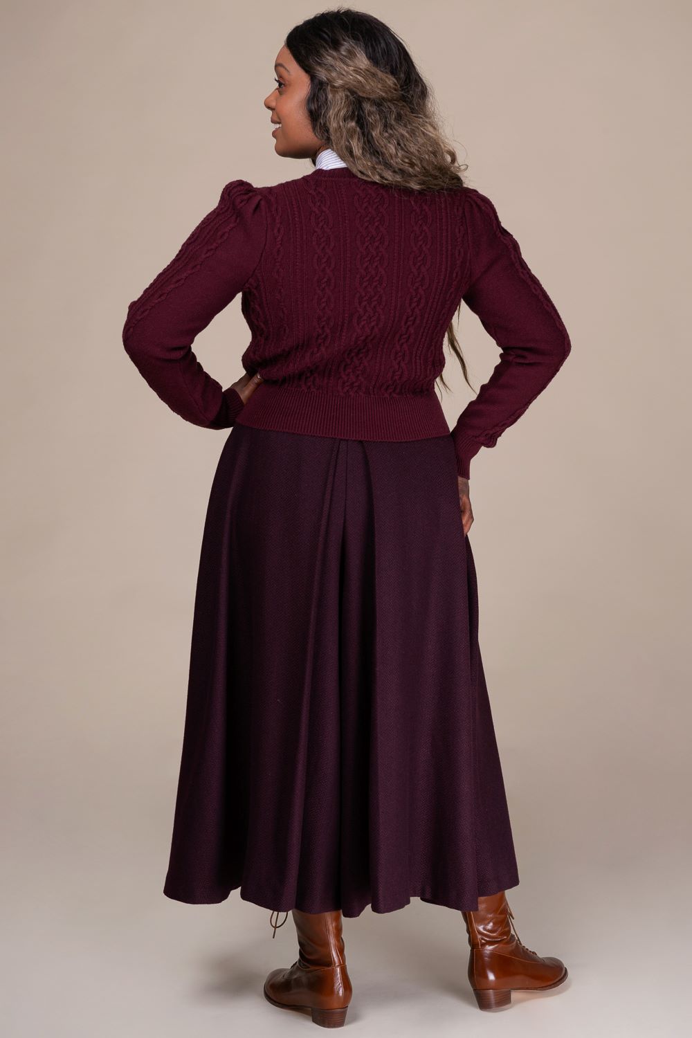 The Ice Breaker Cardigan, Plum