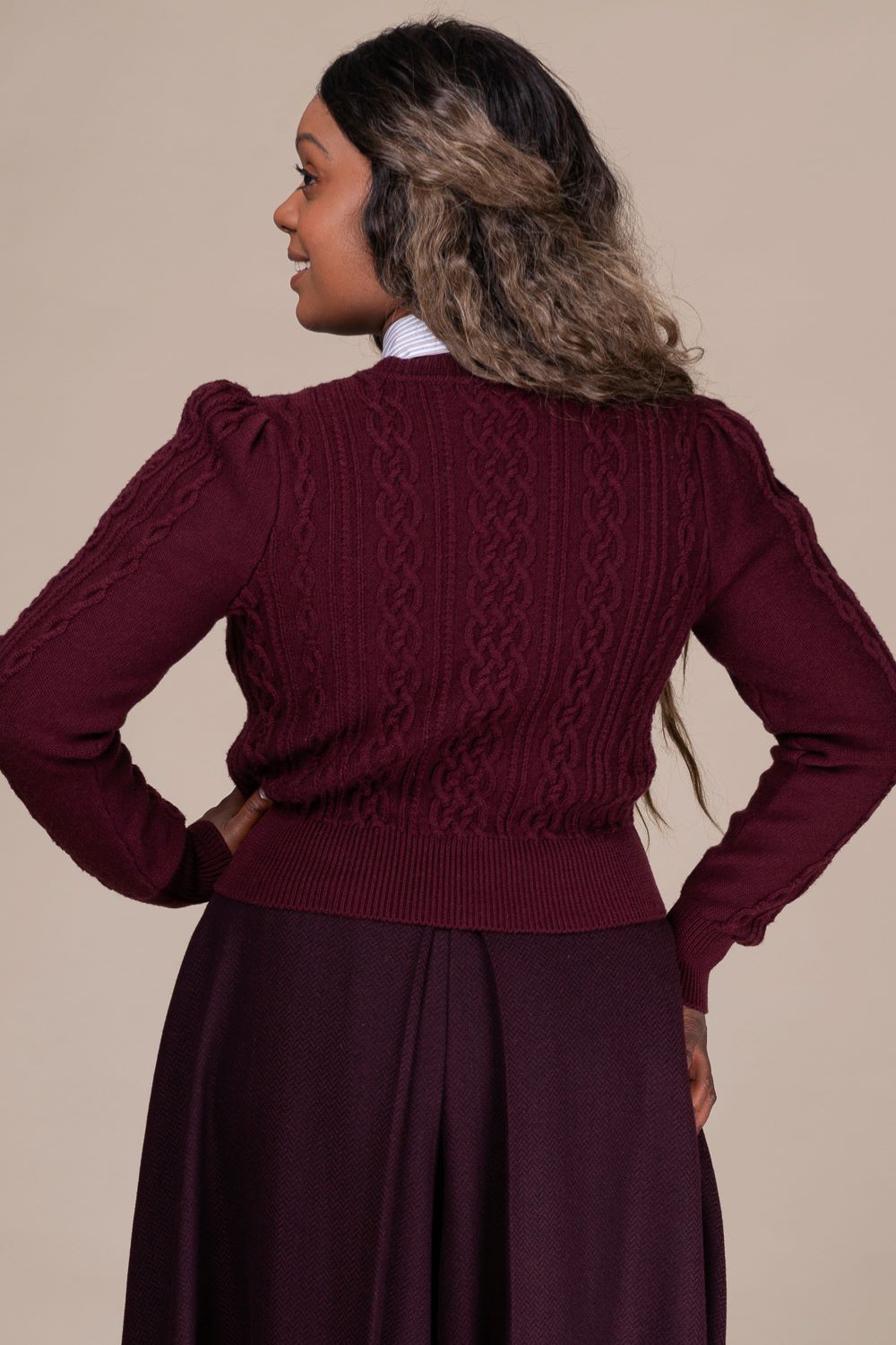 The Ice Breaker Cardigan, Plum