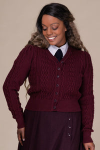 The Ice Breaker Cardigan, Plum