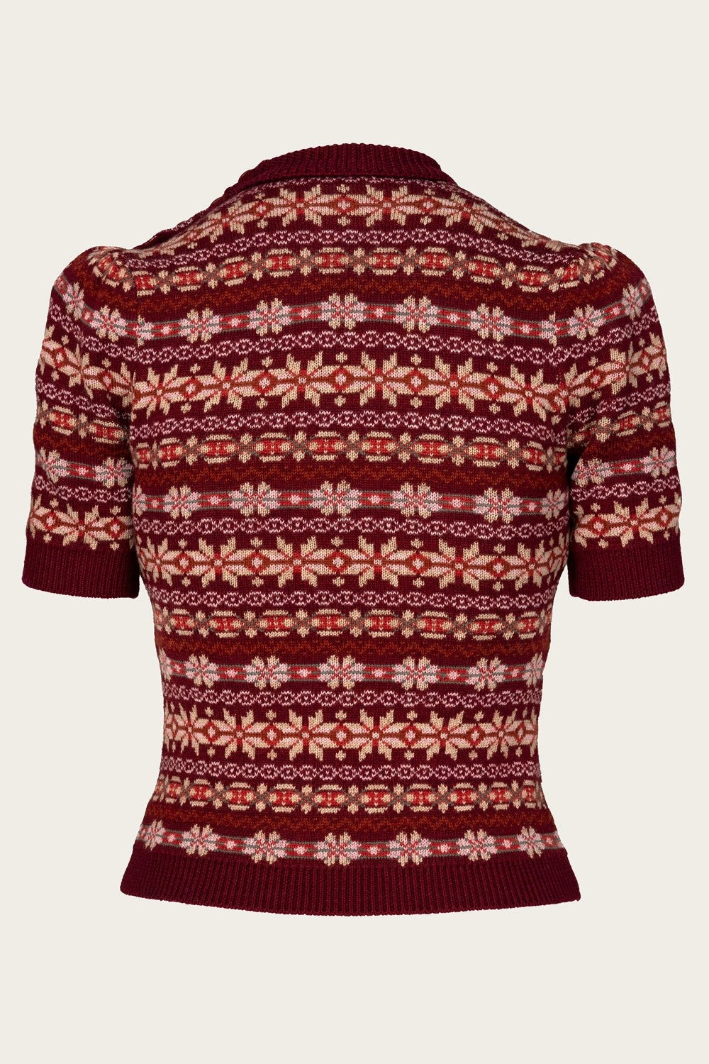 The Fairest Knit Top, Maroon Mélange Wool