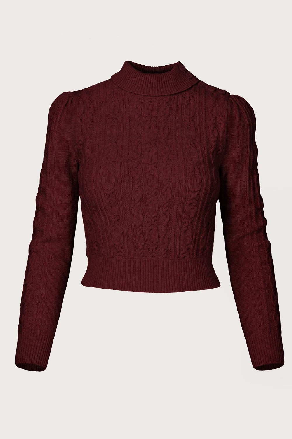 The Ice Skater Sweater, Maroon Cashmere Blend