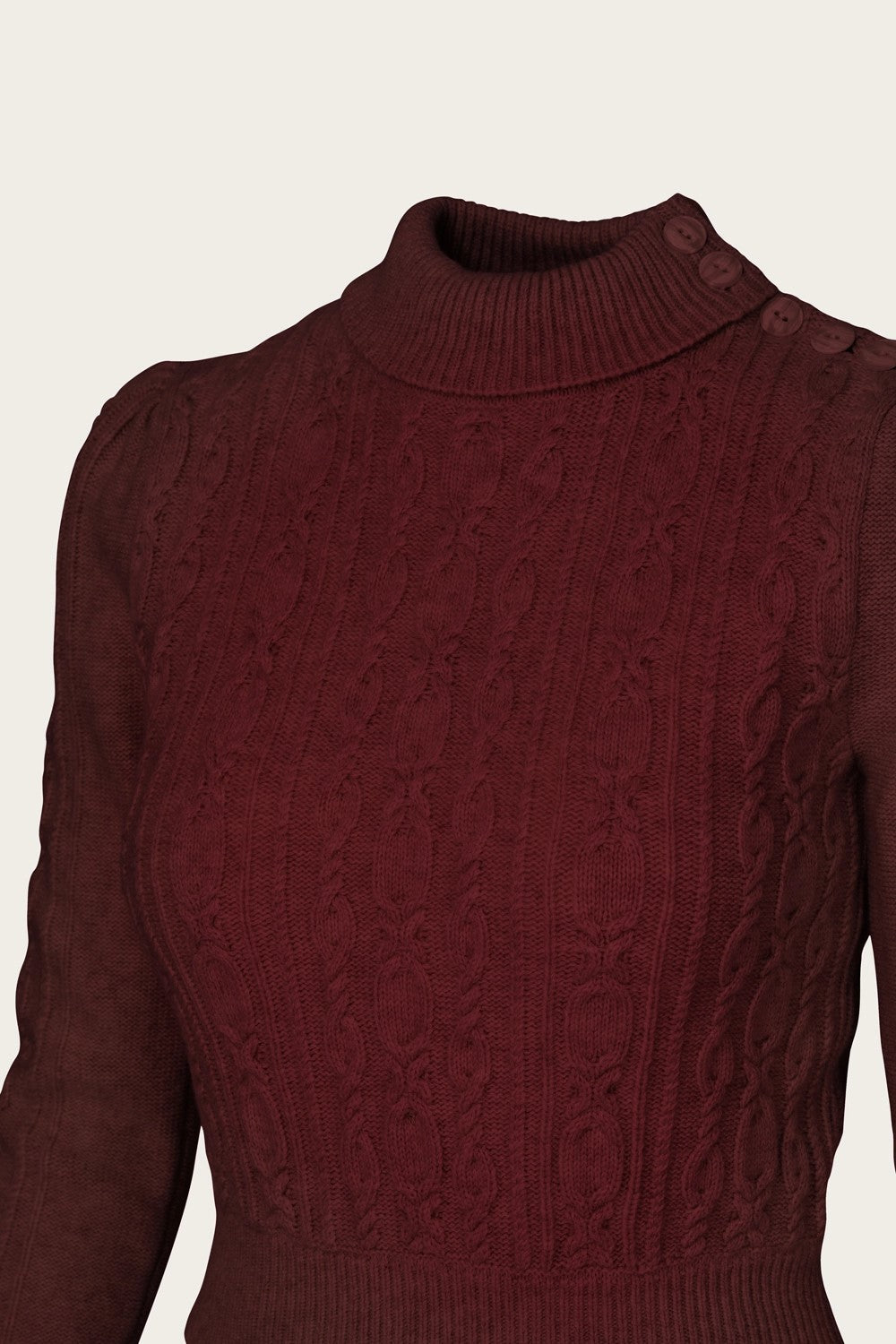 The Ice Skater Sweater, Maroon Cashmere Blend