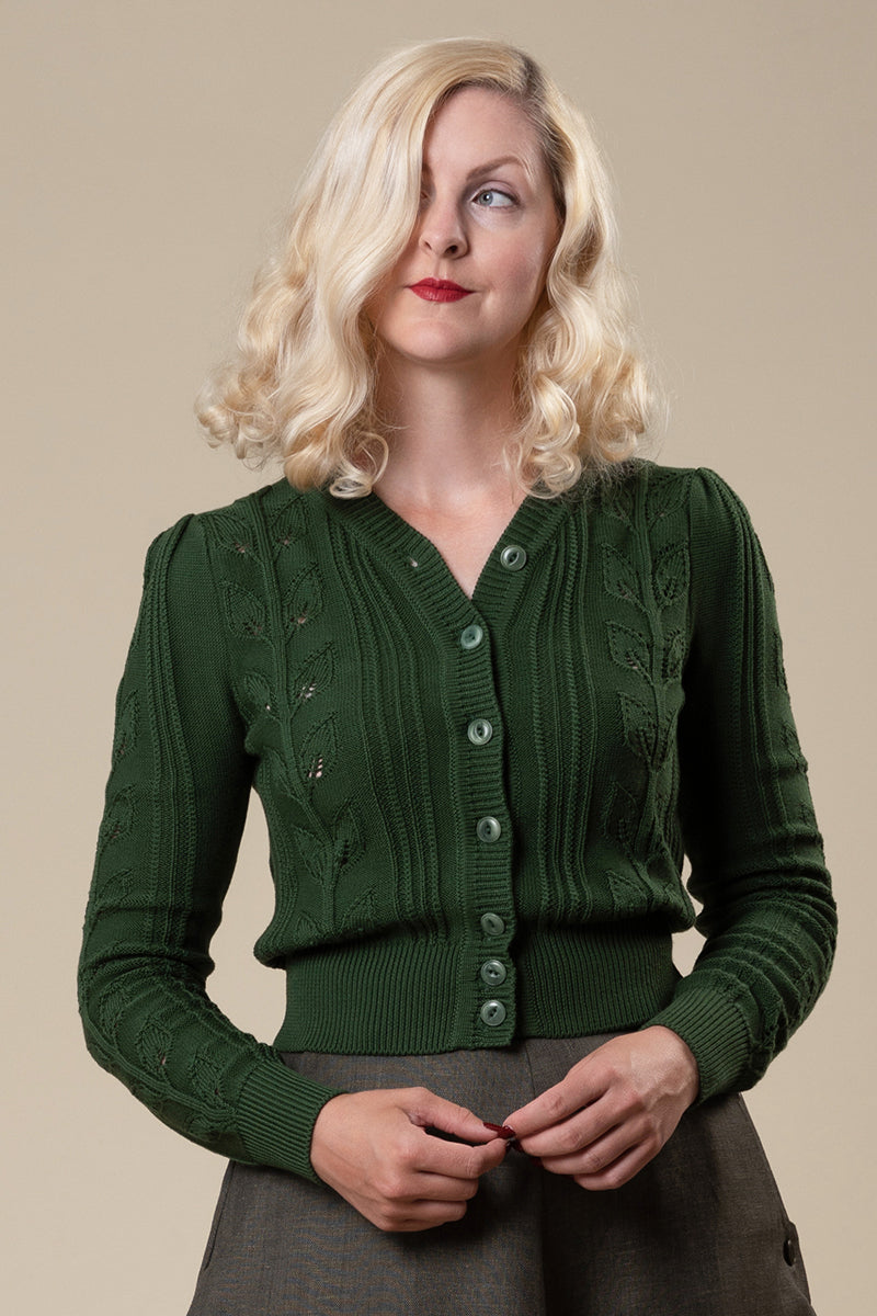 The Susie Q Cardigan, Forest Green