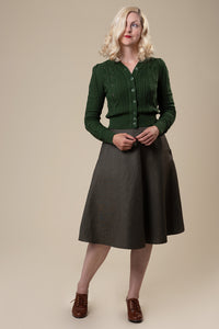 The Susie Q Cardigan, Forest Green