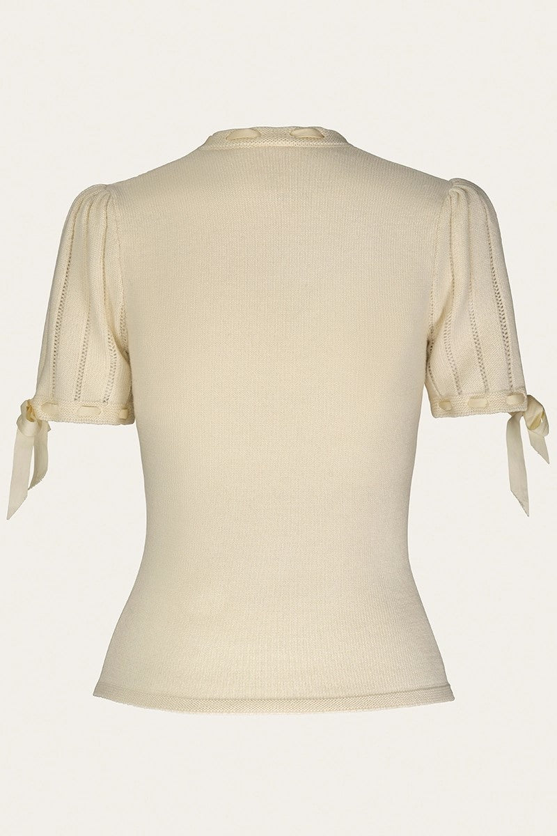 The Coquette Keyhole Top, Ivory