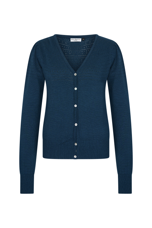 Lucia V-Neck Cardigan, Petrol