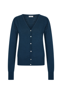 Lucia V-Neck Cardigan, Petrol