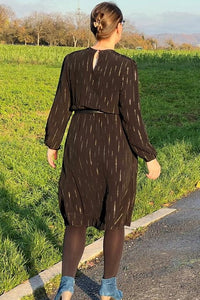 Kleid Poppin In, Sparkle Black Gold