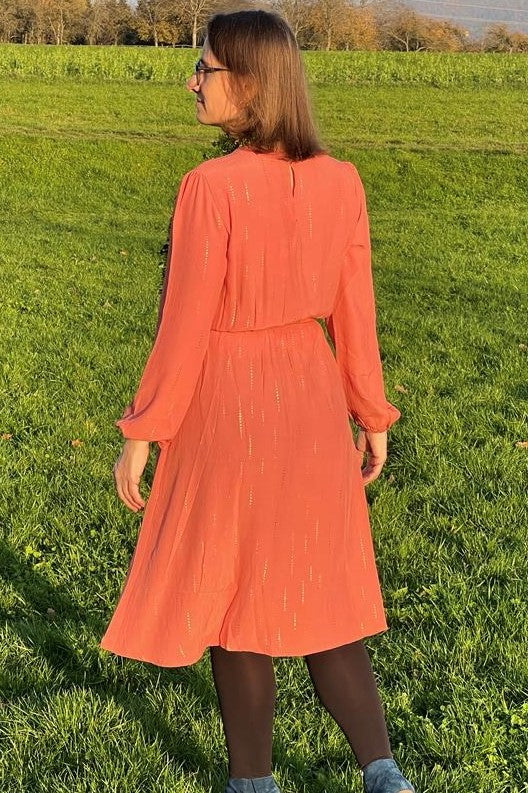 Kleid Poppin In, Sparkle Sand Gold