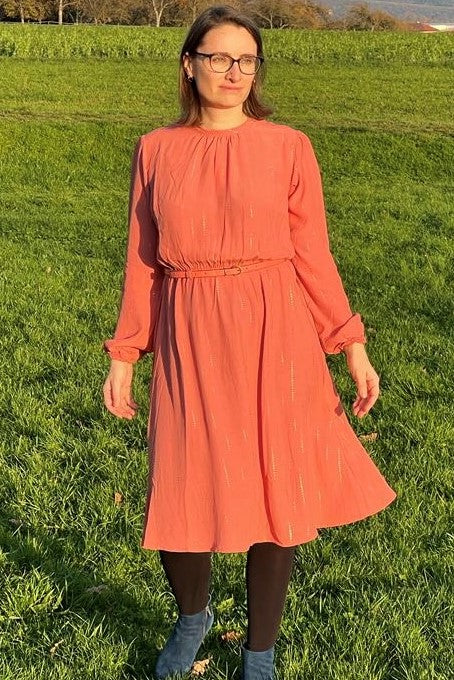 Kleid Poppin In, Glitzer Sparkle Sand Gold