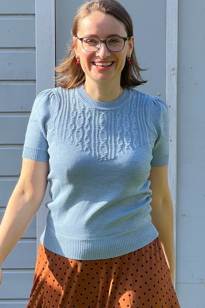 The Sweatergirl's Staple Sweater, Icy Blue