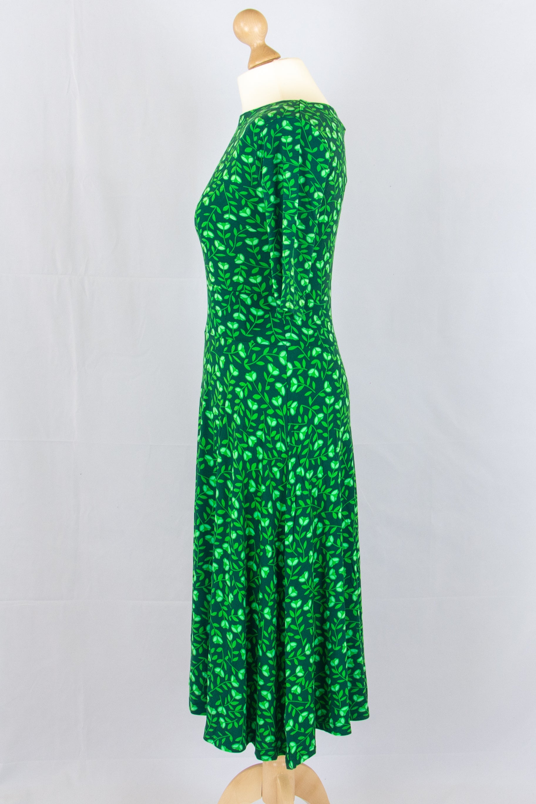 Danecharlotte Dress, Khaki/Green Fleurie