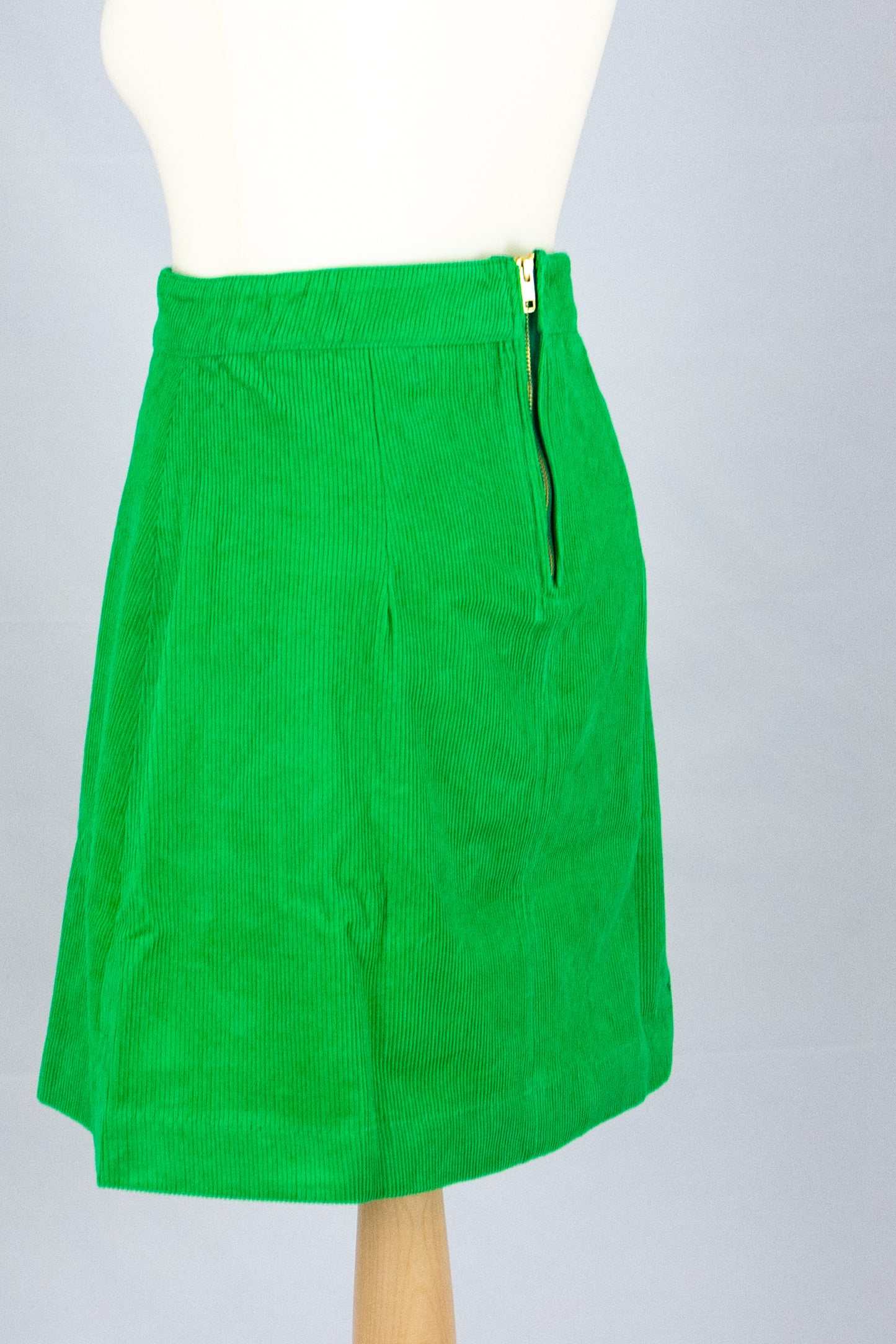 Danelondon Cord Skirt, Green