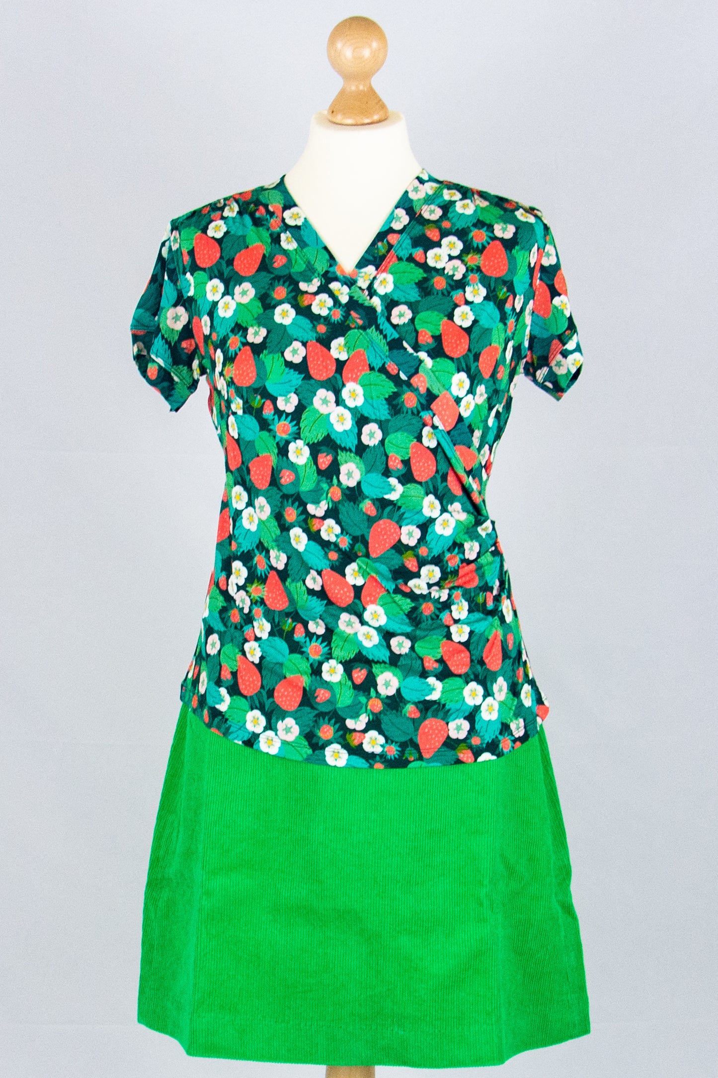 Danelondon Cord Skirt, Green