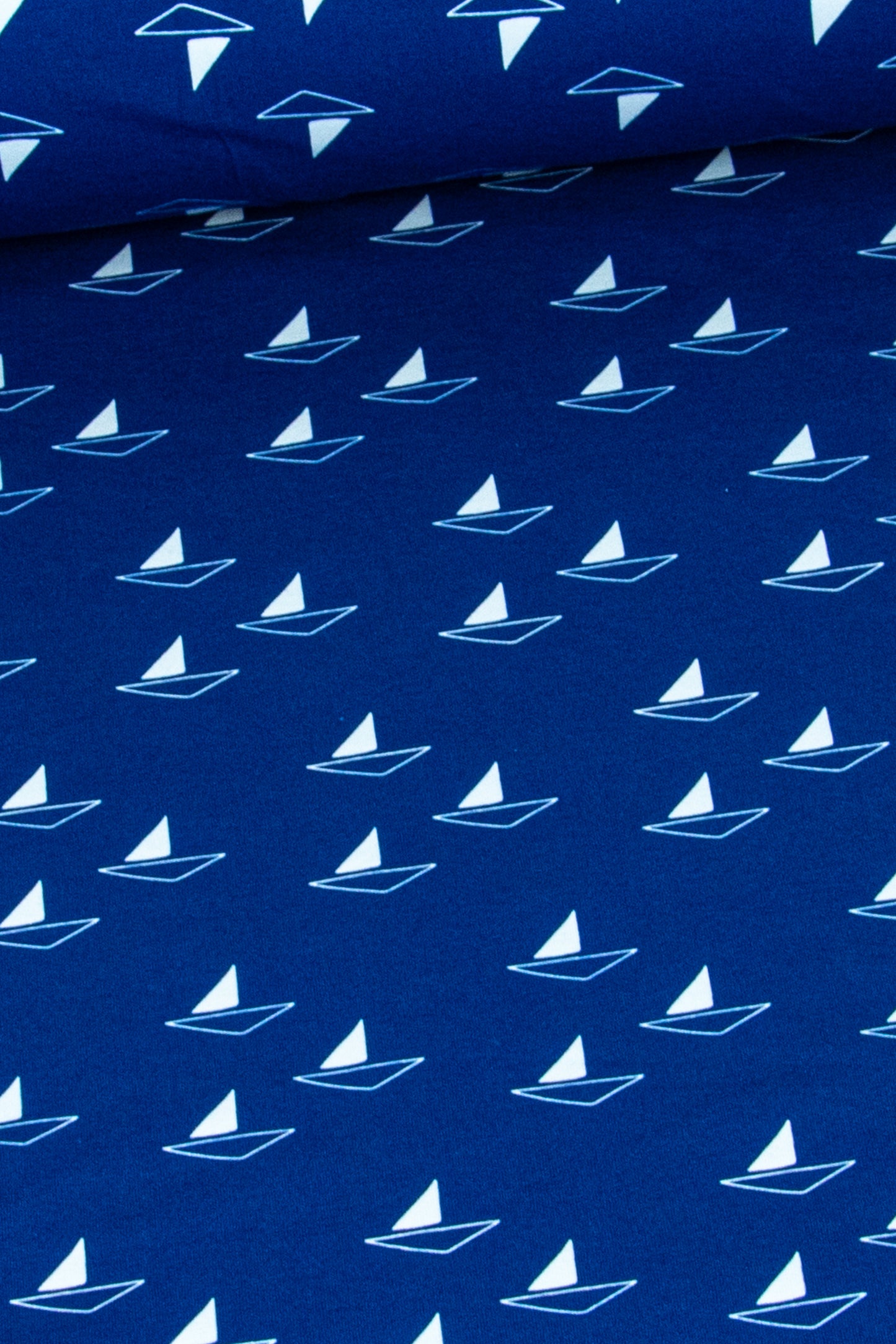 Jersey 'Sunday Sailor', Segelboote navy  (Preis pro halben Meter)