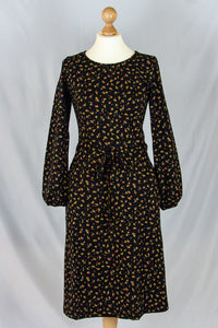 Hey Good Lookin' Kleid, Leaf Love Black