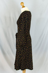 Hey Good Lookin' Kleid, Leaf Love Black