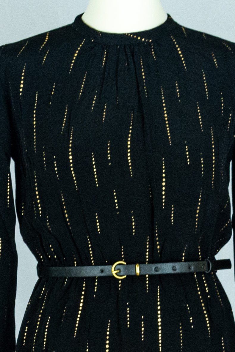 Kleid Poppin In, Glitzer Sparkle Black Gold