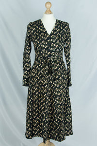 Magnolia Dress Longsleeve, Daisy Black