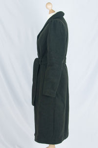 Wool Long Coat, Bottle Green