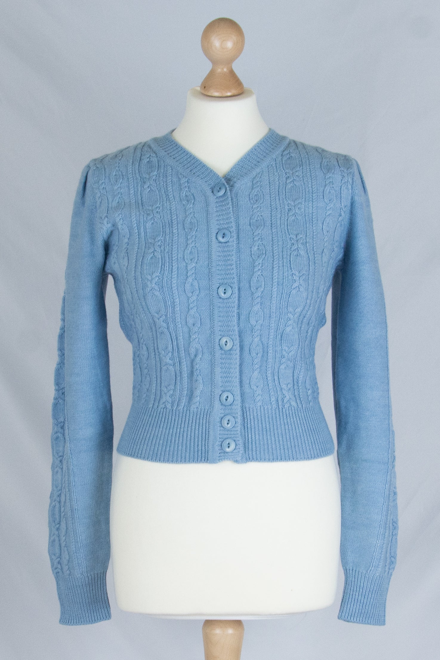 The Ice Skater Cardigan, Icy Blue