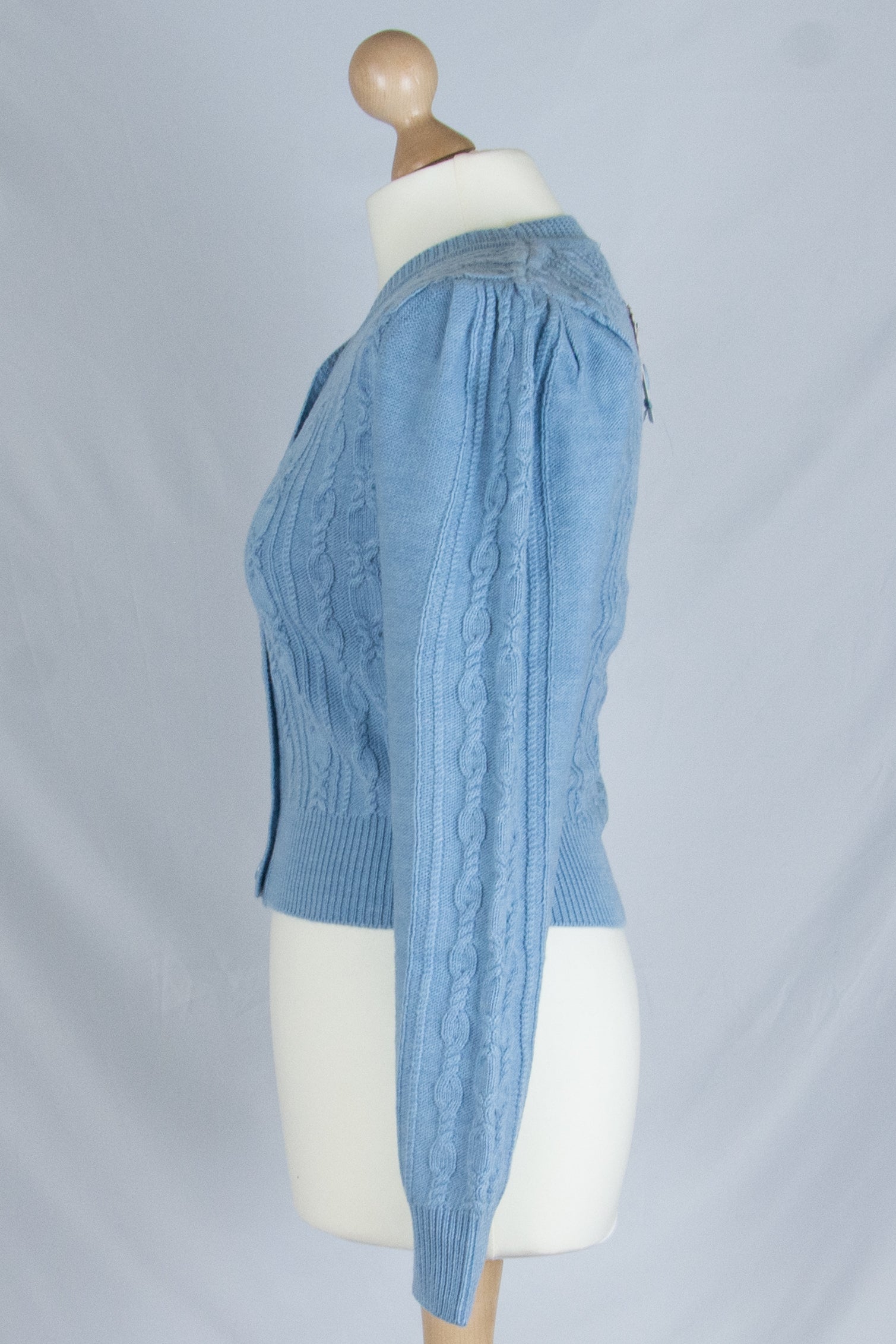 The Ice Skater Cardigan, Icy Blue