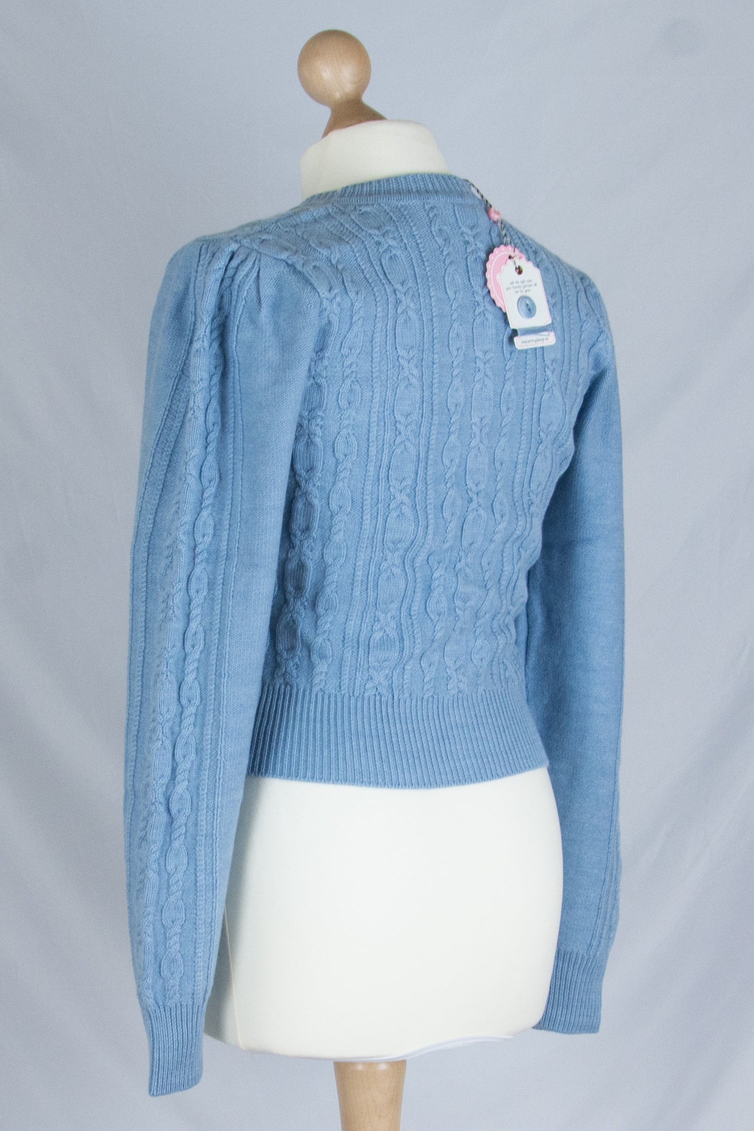 The Ice Skater Cardigan, Icy Blue