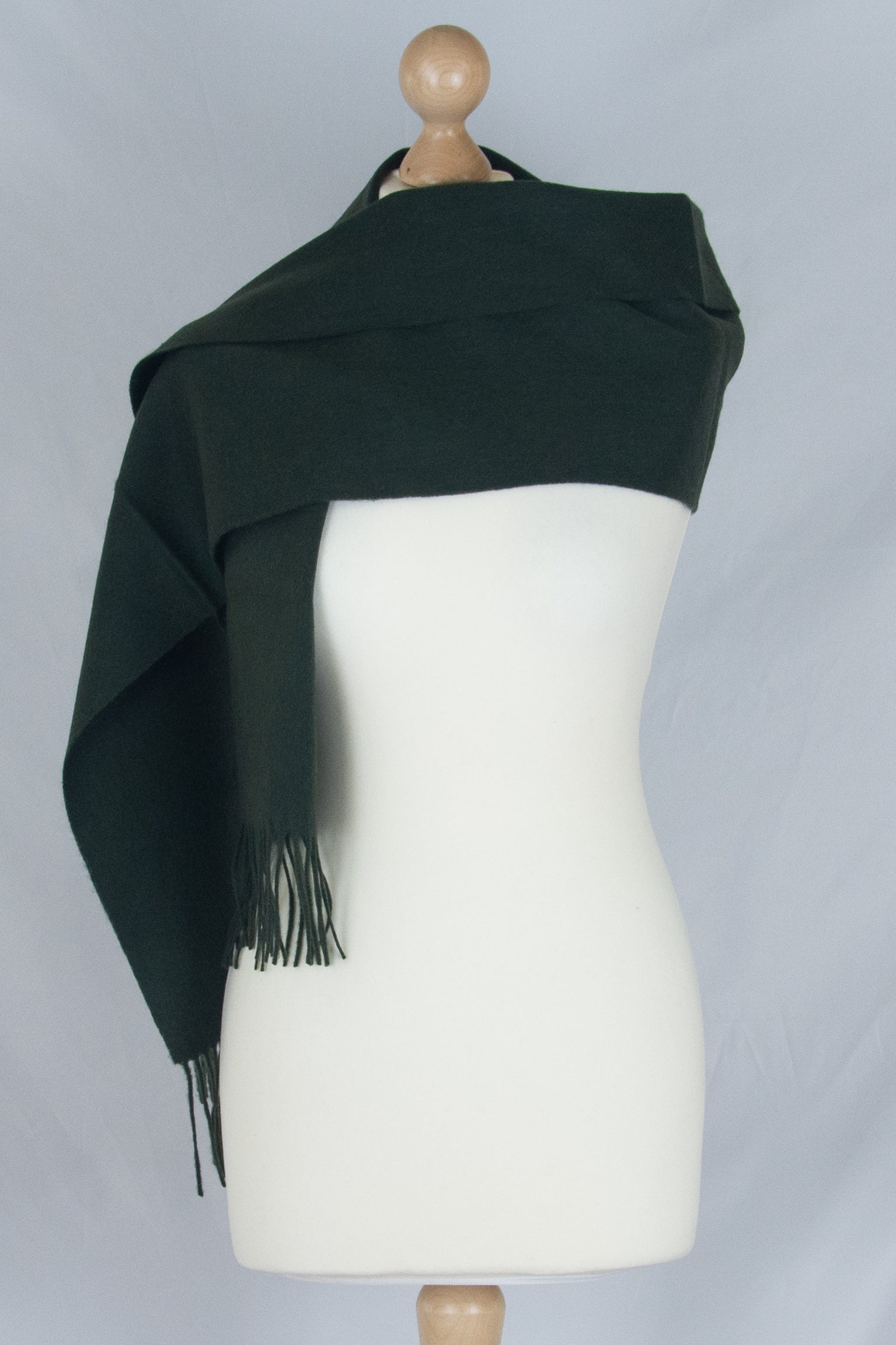 Biellese Wool Scarf, forest green