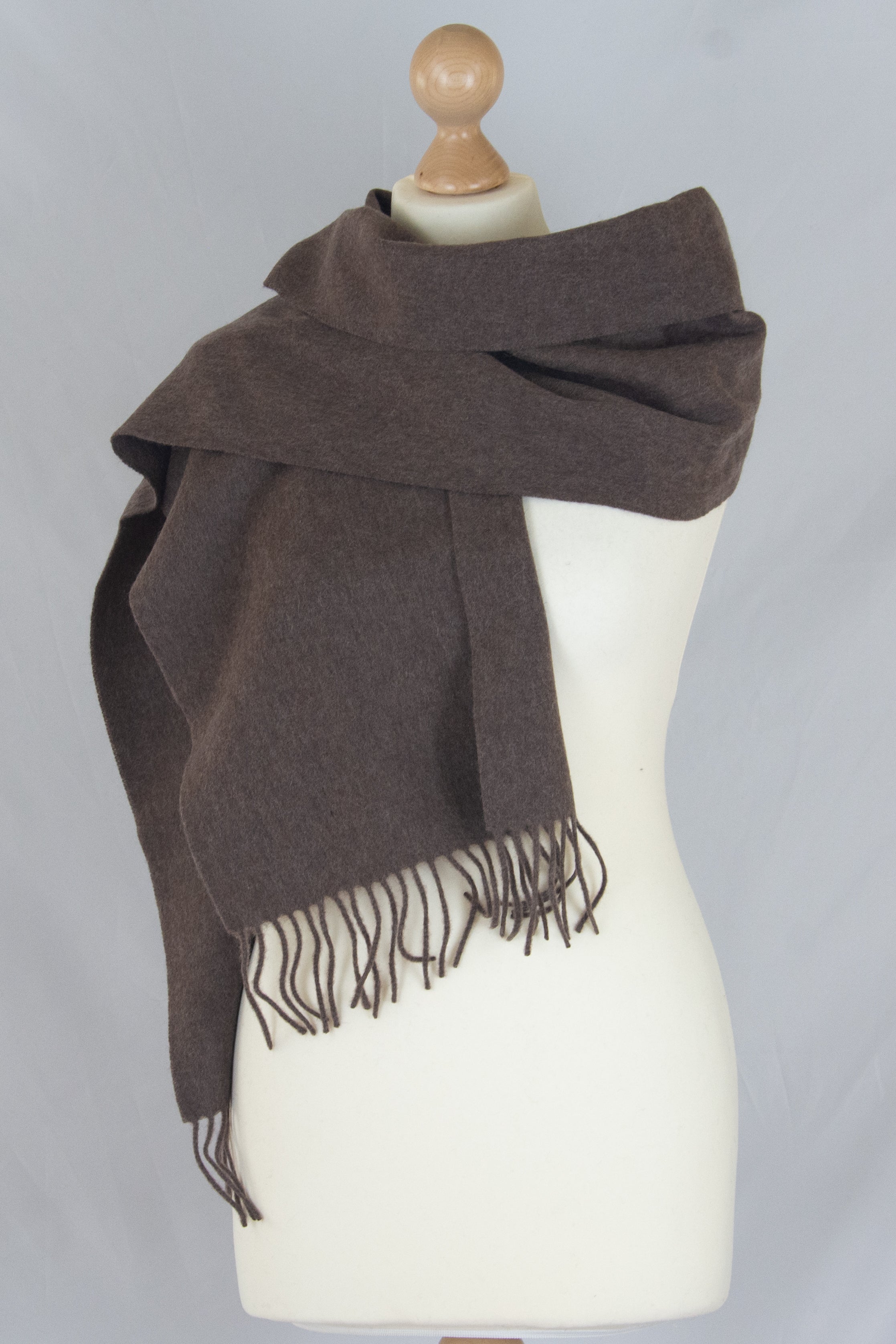 Biellese Wool Scarf, forest brown