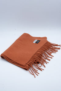 Biellese Wool Scarf, apricot orange