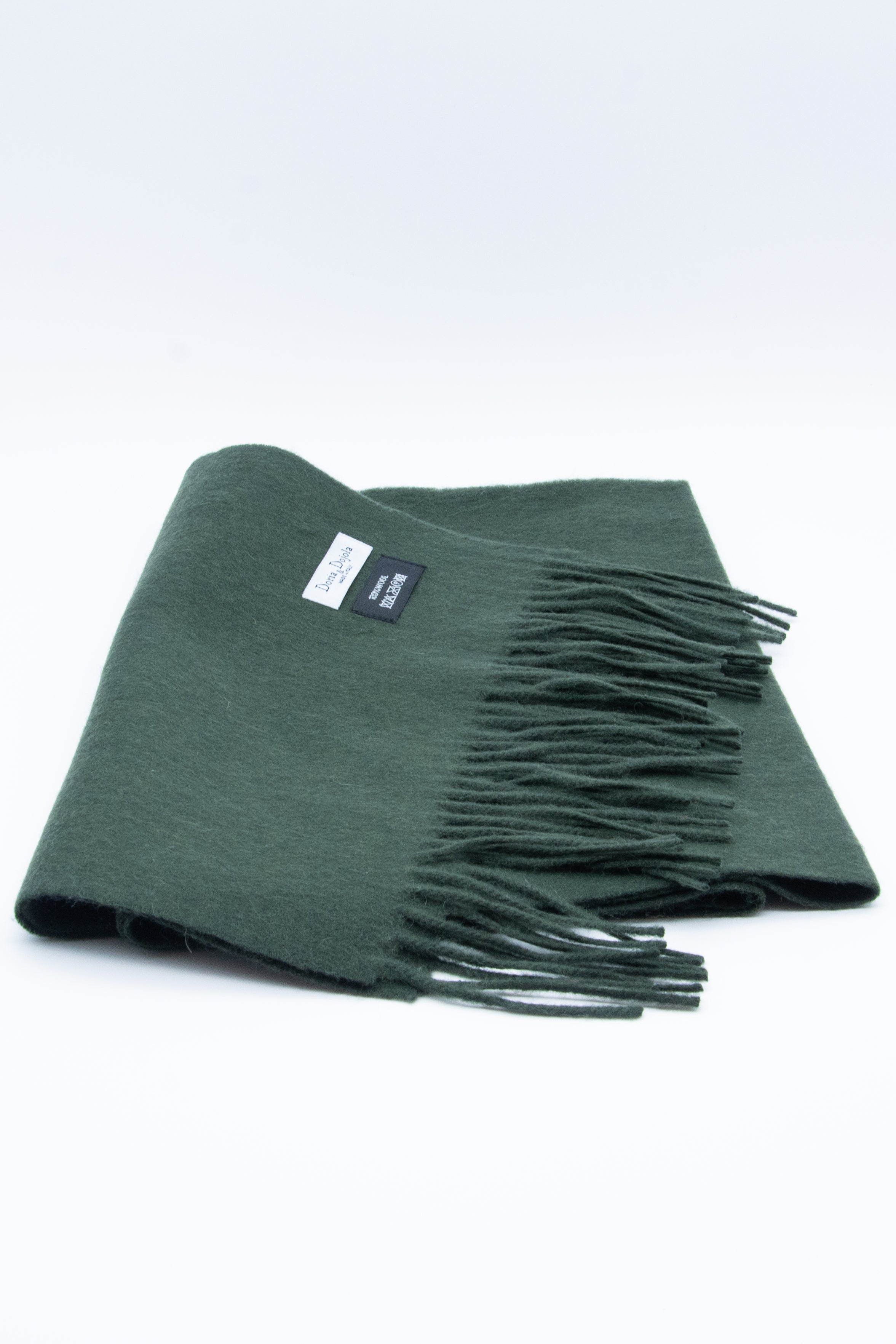 Biellese Wool Scarf, forest green