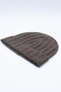 Biellese Wool Beanie, brown