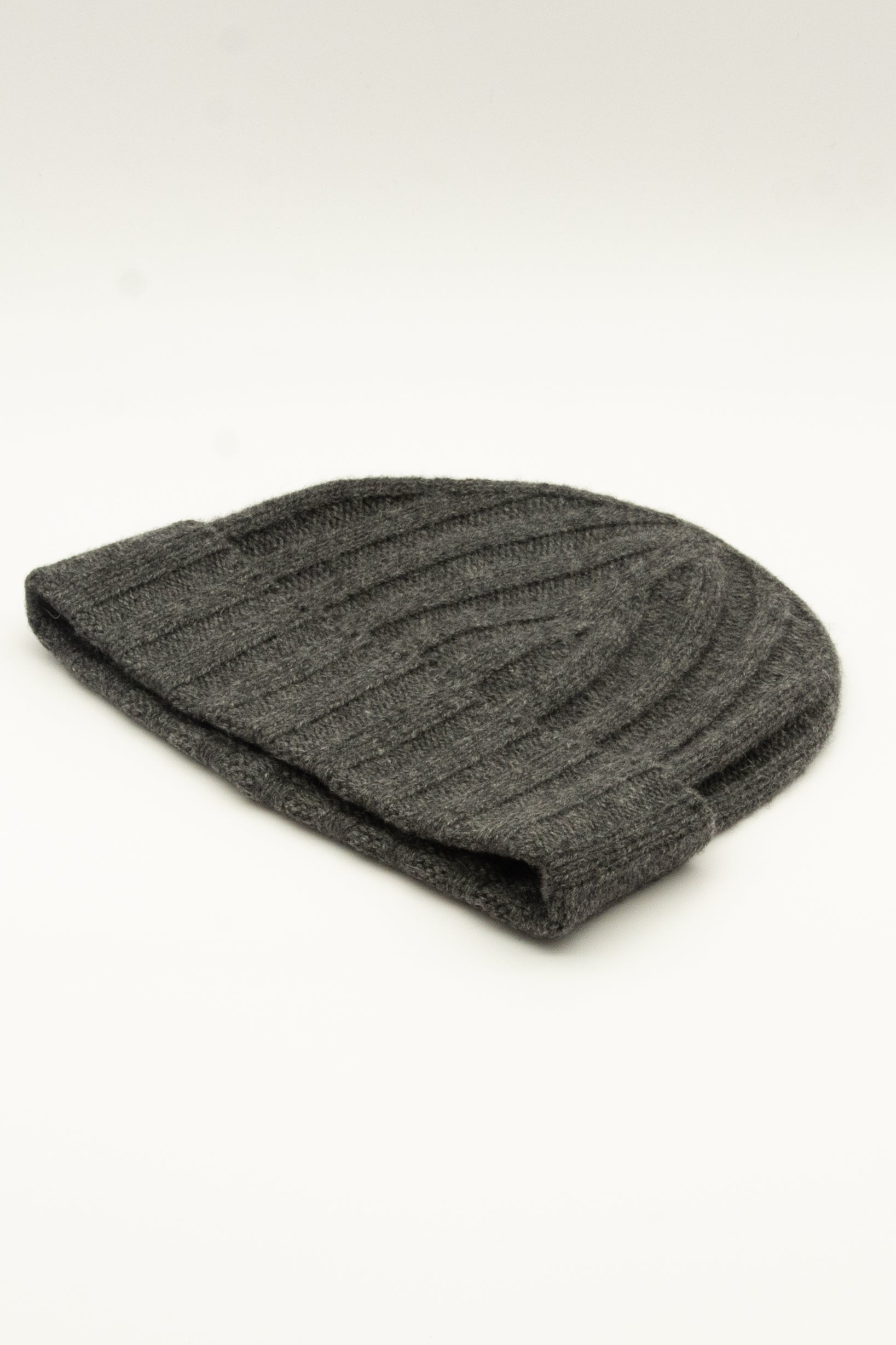 Biellese Wool Beanie, mid grey