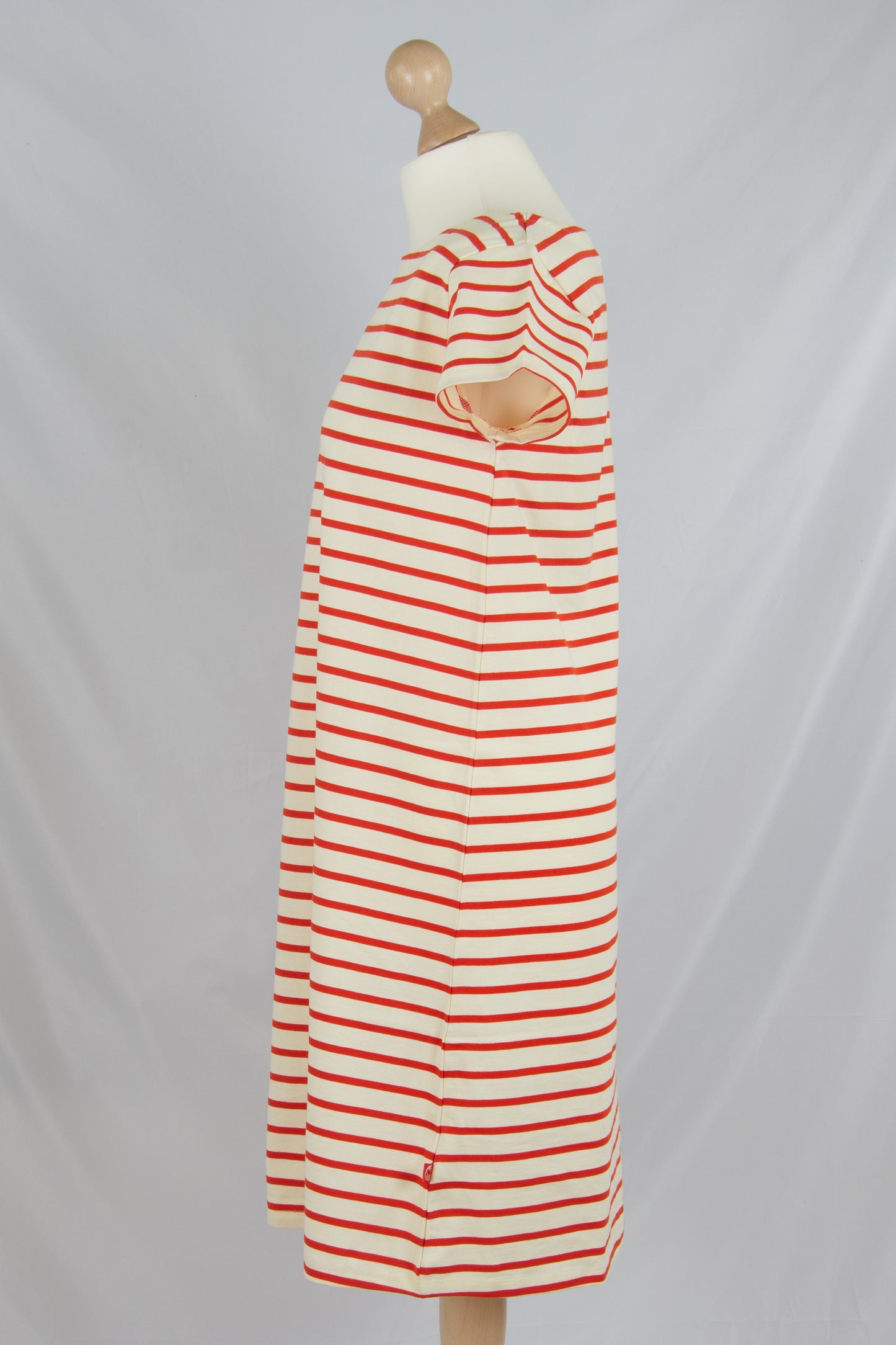 Danedomingo Dress, Chalk/Bright Red