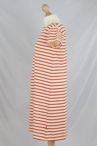Danedomingo Dress, Chalk/Bright Red